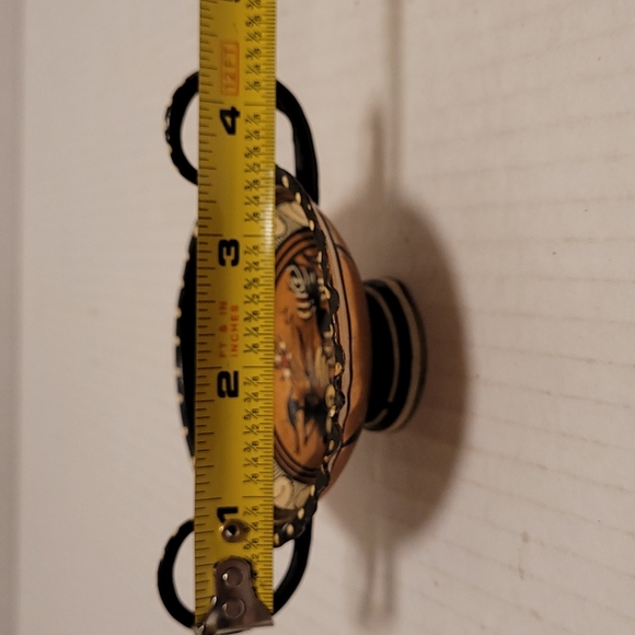 Vintage Hand Made Mini Copper Painted Dish with Handles - Picture 15 of 16